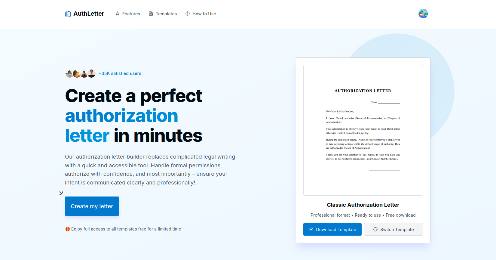 AuthLetter